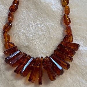 Real Amber Beaded Necklace from Piland